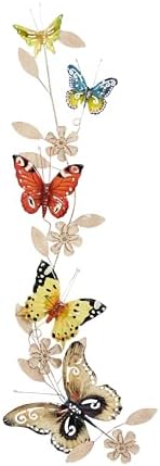 Deco 79 Metal Butterfly Home Wall Decor Indoor Outdoor Wall Sculpture, Wall Art 10" x 3" x 39", Multi Colored by Unknown