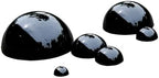 6Pcs Hemisphere Gazing Ball, Stainless Steel Mirror Polished Hollow Half Balls, Seamless Gazing Hemisphere Hollow Floating Reflective Hemisphere for Home Pond Outdoor Wall Decor (Black) by KOIUGAYK