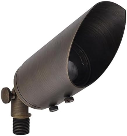 MarsLG BRS1 ETL-Listed Solid Brass Low Voltage Landscape Directional Spot Up Light in Antique Brass Finish with Ground Spike and Free MR16 LED Bulb, 36UL01BS by LEDwholesalers