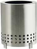 Stainless Steel Fire Pit Mini Bonfire Pit Iron Camping Stove Table Tabletop Smokeless Fire Pit Outdoor Firepit for Picnic Backyard Patio Garden Wood Burning Grill Travel (Silver) by Unknown