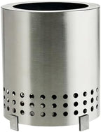 Stainless Steel Fire Pit Mini Bonfire Pit Iron Camping Stove Table Tabletop Smokeless Fire Pit Outdoor Firepit for Picnic Backyard Patio Garden Wood Burning Grill Travel (Silver) by Unknown