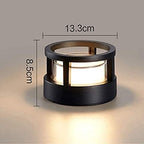 IP65 Waterproof Round Outdoor Garden Post Bollard Light Residential Lighting Column Lamp Aluminum Pathway Driveway Floor Lawn Landscape Lighting E27 Decoration Pillar Lantern Stigma Lamps,Small,Fr - Image 7