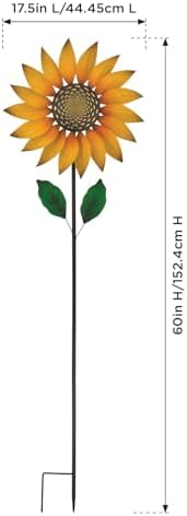 Regal Art & Gift Wind Spinner, Outdoor Metal Kinetic Yard Art with Stake - Image 3