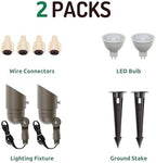Lumina Lighting® 4W Landscape Lighting 12V Landscape Lights Low Voltage Landscape Spotlights Warm White Waterproof Outdoor Replaceable LED Bulb for Garden, Lawn, Porch, Patio and Yard (Bronze, 2-Pack) - Image 3