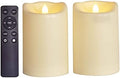 Large Outdoor Battery Operated Flameless Candles Remote 4”x6” 2 PCS Ivory by CANDLE+CHOICE