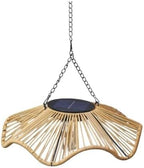 Rattan Style Solar Lantern Iron Frame Outdoor(Single-layer petals) - Image 4