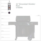 Shenandoah Melodies by Wind River - 26 inch Plum Wind Chime for Patio, Backyard, Garden, and Outdoor décor (Aluminum Chime) Made in the USA - Image 6