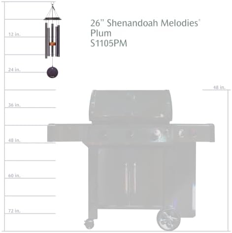 Shenandoah Melodies by Wind River - 26 inch Plum Wind Chime for Patio, Backyard, Garden, and Outdoor décor (Aluminum Chime) Made in the USA - Image 6