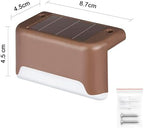Solar Deck Lights Outdoor 16 Pack, Step Lights Waterproof Led for Outdoor Stairs, Step, Fence, Yard, Patio, and Pathway (Brown, 20, Warm White) - Image 3