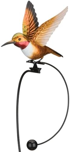 Regal Art & Gift Rocker Hummingbird Garden Stake, Kinetic Metal Yard Art by REGALARTGIFT