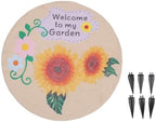 GOWENIC Resin Decorative Stepping Stones, Round with Ground Stakes - Image 6