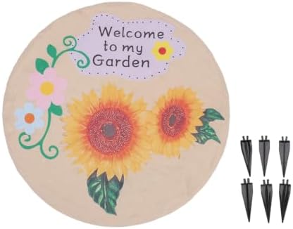 GOWENIC Resin Decorative Stepping Stones, Round with Ground Stakes - Image 6