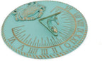 Brass 10" Dia Vintage Sun Dial Verdigris Finish Garden or Lawn Clock Beach Theme Fish Dial and Crab Plaque Patio Outdoor Compass Sundials for Yards - Image 5