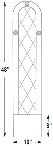 Arcadia Garden Products TR01 4' x 10" Arched Garden Trellis, Black - Image 4