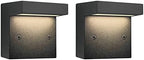 GKOLED 2-Pack Low Voltage LED Deck Lights, Landscape Step Wall Stair Railing Post Lighting with 3W Integrated LED Chips, IP65 Waterproof for Outdoor, Die-cast Aluminum, Black Powder Coated Finish by GKOLED