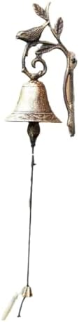 Vintage Cast Iron Farmhouse Bird Dinner Bell Wind Chime(Gold) by Unknown
