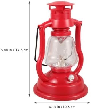 2pcs Vintage Kerosene Lamp Lantern with Handle, Warm LED Night Light - Image 2