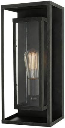 Globe Electric 44228 Montague 1-Light Outdoor Wall Sconce, Bronze, Clear Glass Shade,44228 by GlobeElectric