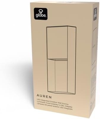 Globe Electric 7.5W LED Integrated Matte Black Outdoor Wall Sconce - Image 6