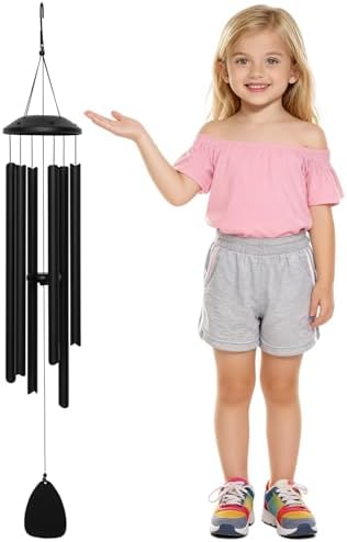 48" Wind Chimes for Indoor and Outdoor, Deep Bass Tone and Professional Tuned Aluminum Wind Chimes for Patio Garden Memorial, Sympathy Gift for Loss of Loved One, Housewarming Gift by Kalageen