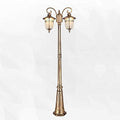 Outdoor Lamp Post Light, High Pole Landscape Street Light 2-Heads Pillar Lamp Waterproof Floor Lamp Outdoor Courtyard Post Lantern Rustproof Alumin，Height 2.6m by Unknown