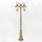 Outdoor Lamp Post Light, High Pole Landscape Street Light 2-Heads Pillar Lamp Waterproof Floor Lamp Outdoor Courtyard Post Lantern Rustproof Alumin，Height 2.9m by Unknown