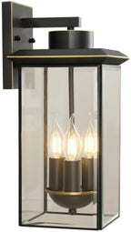 Large Oil‑Rubbed Bronze Outdoor Wall Sconce, Rustproof Exterior Porch Light by Unknown