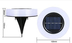 Solar Ground Lights 4 Pack, 8LED Solar Disk Lights Outdoor Solar Lights, Waterproof Atmosphere in-Ground Lights Solar Garden Lights for Landscape Deck Walkway Outdoor(White Light) - Image 7