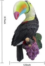 Outdoor Statue Toucan Tree Hugger Outdoor Statues Exotic Bird Sculpture Garden Decor - Image 2