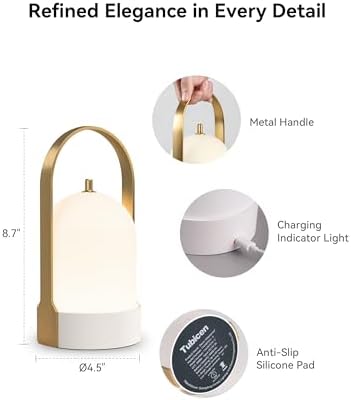Tubicen Rechargeable Table Lamp Outdoor Portable Lantern IP44 Waterproof - Image 6