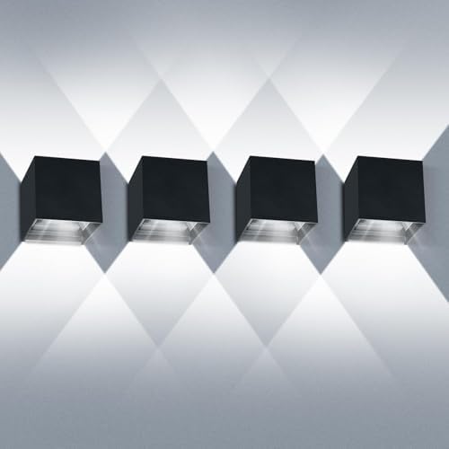 ledmo 20W Modern Wall Light Up Down Adjustable Porch Light 4 Pack by LEDMO