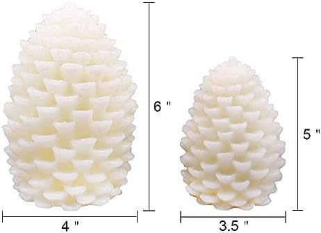 Wondise Pine Cone Flickering Flameless Candles with Remote and Timer - Image 6