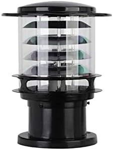 Outdoor Bollard Light Modern Pathway Lamp with Tiered Shade IP65 Waterproof Garden Landscape Lighting for Walkway, Driveway, Lawn, Patio E26/E27 Base Exterior Post Lantern by Unknown