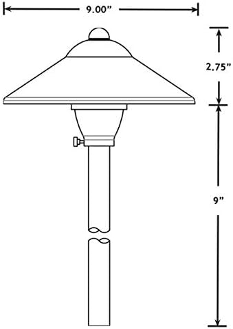 VOLT Max Spread 12V Solid Copper Mini Path Light (15" Tall, 9" Shade) - Image 5