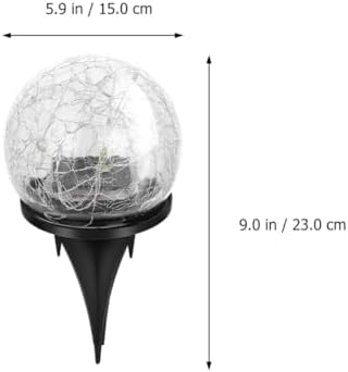 Operitacx Solar Cracked Ball Lamp Waterproof Light for Lawn Patio Xmas - Image 2