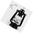 2pcs Vintage Kerosene Lamp with Glass and Wrought Iron Hanging Hook - Image 2