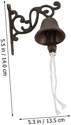 ORFOFE 1pc Antique Style Door Bell Handcrafted Iron Door Chime Wireless Wall Bell Accessory - Image 2