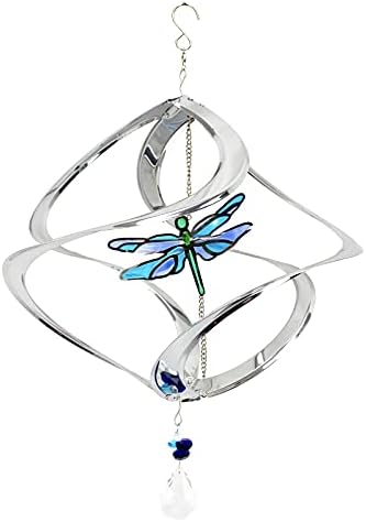 Red Carpet Studios The Original Helix Cosmix Spinner Stainless Steel and Crystal Geo, 17.5 Inches, Dragonfly by RedCarpetStudios