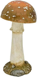 Mushroom Decor Outdoor Garden Statue - Garden Gnome's Favorite Garden Decoration Patio Decor (11.8", Brown) by ORIGARDEN
