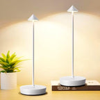 Set of 2 Cordless Rechargeable Led Table Lamp Battery Operated Light White by Tpczqj