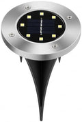 Ground Lights, 8/20LED Solar Disk Light Outdoor Garden Underground(8LED-Warm White) by Unknown