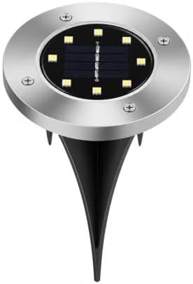 Ground Lights, 8/20LED Solar Disk Light Outdoor Garden Underground(8LED-Warm White) by Unknown