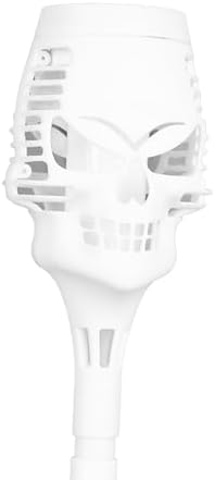 Solar Torch Skull Light 4pcs Flickering Flame IP65 Halloween Decor Outdoor Garden Party Decoration ABS Purple White 50cm - Image 2