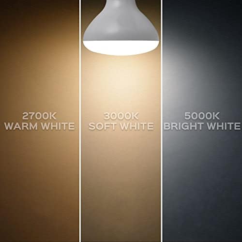 LUXRITE 4-Pack BR30 LED Bulb, 65W Equivalent, 3 Colors 2700K | 3000K | 5000K, Dimmable, 850 Lumens, LED Flood Light Bulbs, 10W, Damp Rated, Indoor/Outdoor - Living Room, Kitchen, and Recessed - Image 2