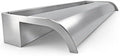 Curved-Mouth Waterfall Pool Fountain, Stainless Steel Waterfall Spillway with Pipe Connector Kits for Outdoor Decorative, 35.4 Inches Pool Water Feature for Garden Patio, Without Cover Plate by LONGRUNNEW