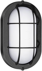GRUENLICH LED Bulkhead Light, 8.5" Oval Aluminum, 5000K, Black, 1 Pack by GRUENLICH