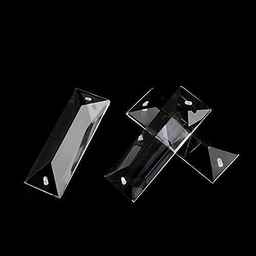 Chandelier Crystal Prisms Pendants 22X63mm 22x76mm Clear Crystal Chandelier Pendants Drops Optical Glass Prism Chandelier Crystal Prisms Pendants (Color : One Hole, Size : 22x63mm 30pcs) - Image 6