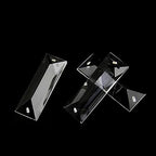 Chandelier Crystal Prisms Pendants 22X63mm 22x76mm Clear Crystal Chandelier Pendants Drops Optical Glass Prism Chandelier Crystal Prisms Pendants (Color : One Hole, Size : 22x63mm 30pcs) - Image 6