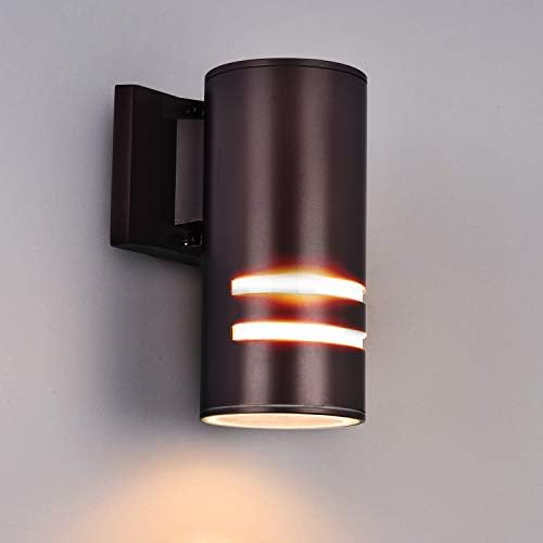 rosykite Brown Outdoor Wall Sconce, Modern Patio Exterior Light Fixture - Image 3