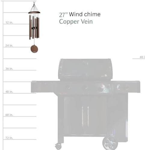 27 Inch Copper Vein Wind Chime for Patio, Backyard, Garden, and Outdoor Decor, Aluminum, Made in India - Image 7